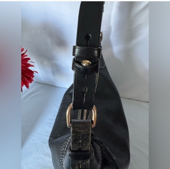 Dooney & Bourke Black Pebbled Leather Hobo Shoulder Bag - Picture 4 of 6